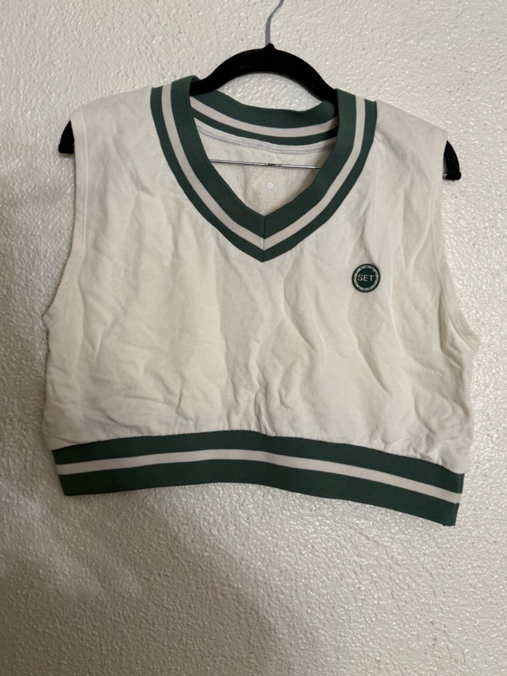 Set Active Limited Edition Country Club Lightweight Sweat crop top size M - Picture 3 of 6